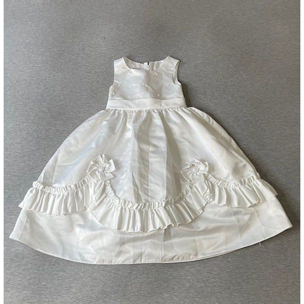 Muneca Baptism Toddler Girl's Ruffle Religious Church Dress